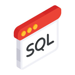 Sticker - Modern design icon of Sql website

