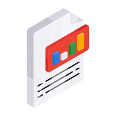 Sticker - Modern design icon of business report 

