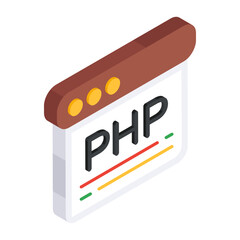 Perfect design icon of php website 

