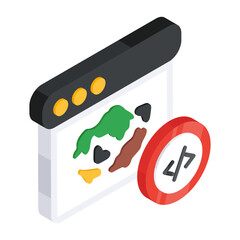 vector design icon of coding website