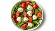 © Mao - Front view nicoise salad on white background isolated