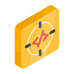 a beautiful design icon of coding target