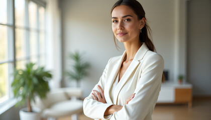 Confident Businesswoman in Modern Office