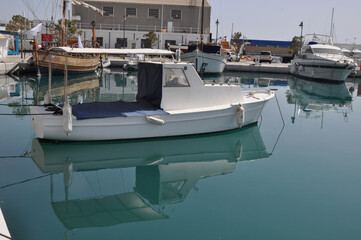 Wall Mural - The Limassol Marina with yachts and beautiful buildings in Cyprus