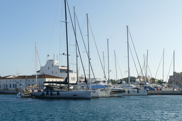 Wall Mural - The Limassol Marina with yachts and beautiful buildings in Cyprus