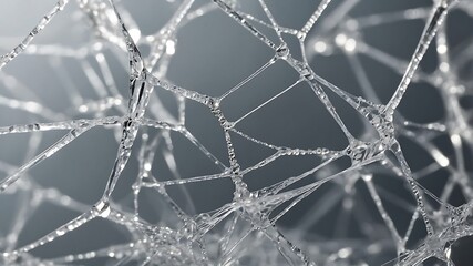 spider web with dew drops