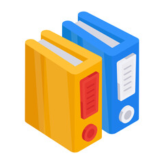 Sticker - A colored design icon of binder

