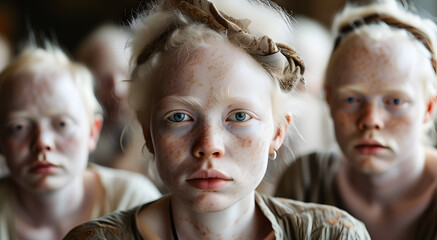 The frightened albinos gathered together. The concept of human individuality.