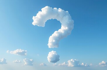 Wall Mural - unique question mark shaped cloud in the sky , sky, cloud, question mark, shape, unique, curiosity, 