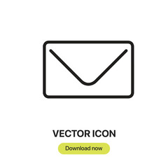 Poster - Envelope icon vector. Linear-style sign for mobile concept and web design. Envelope symbol illustration. Pixel vector graphics - Vector.	