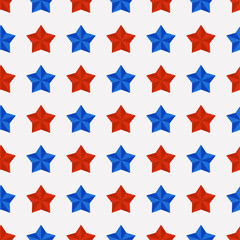 Poster - Stock vector background. Blue and Red Stars alternate in diagonal rows.