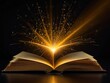 © buena17 - Golden Sparks Erupting from an Open Book of Knowledge and Magic