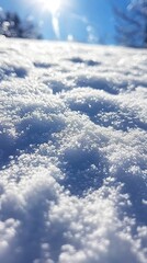 Sparkling Snow Under a Bright Blue Sky