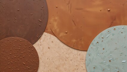 Sticker - Abstract Earth Tones Circular Background