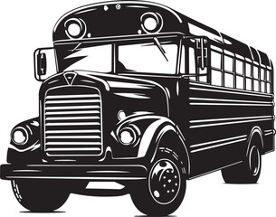 Wall Mural - School Bus , vector, High Quality Vectors ,black silhouette ,white background
