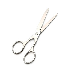 scissor Silver color white background