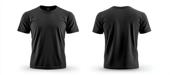 High-quality printable template for designing custom black t-shirts.