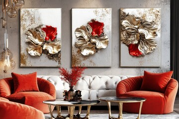 Aesthetic blend of texture and color in modern wall art.