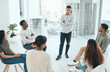 © KayExam/peopleimages.com - Office, therapist and team support group with counseling, empathy and workshop for care. Meeting, listening and discussion about mental health help and work life balance with staff community