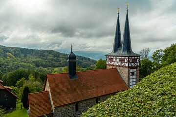 Unterwegs an der Landesgrenze zwischen Hessen und Thüringen im wunderschönen Eichsfeld zur Burg Hanstein bei Bornhagen - Thüringen - Deutschland