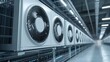 © Johannes - Large industrial air conditioners are working to cool a server room in a data center