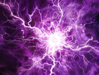 Wall Mural - purple lightning in the space, computer generated abstract background