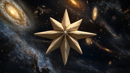 Wall Mural - A star is in the middle of a galaxy