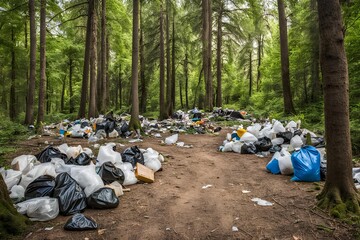 A Lot of Trash in the Forest