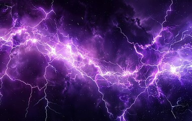 Wall Mural - purple lightning in the space, computer generated abstract background