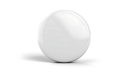 Wall Mural - white blank badge. glossy round button. pin badge