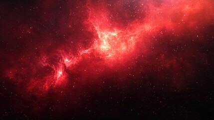 Red Galaxy Night Sky With Stars And Milky Way