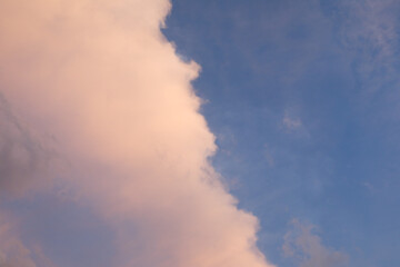 Wall Mural - beautiful view of blue sky with fluffy clouds