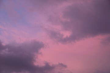 Wall Mural - beautiful view of blue sky with fluffy clouds