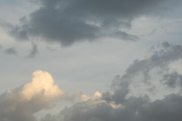 Wall Mural - beautiful view of sky with fluffy clouds