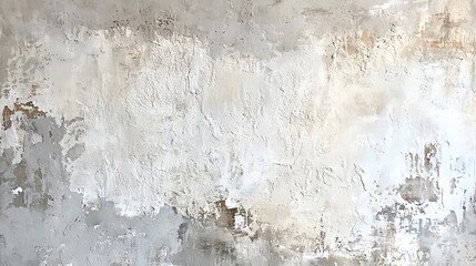 Wall Mural -   A monochromatic wall holds a black-and-white feline at its center