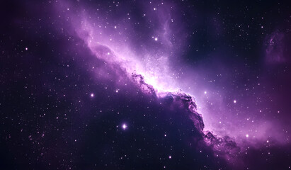 Wall Mural - amazing purple galaxy with stars and nebula background, night sky