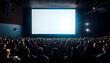 © john - large audience watching movie mockup white screen in cinema