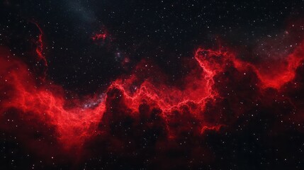 Wall Mural - red galaxy night sky with stars and milky way