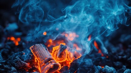 Burning Embers and Blue Smoke