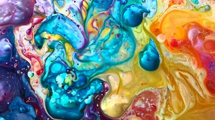 Wall Mural - vivid light bursts with intense hues, video