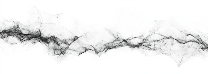 Wall Mural - this abstract digital background consists of points and lines, with a glowing grey plexus in the mid