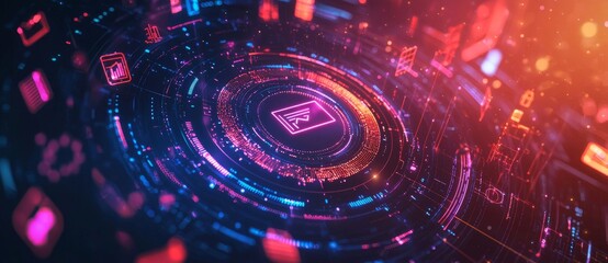 Motion blur POV concept with abstract high-speed technology