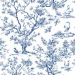 © seelya - Elegant French Toile Pattern Featuring Pastoral Scenes Ideal for Home Decor and Fashion Design Projects