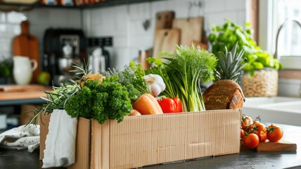 Fresh organic vegetables in a kitchen for healthy cooking inspiration