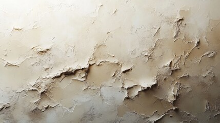 Leinwandbilder - A textured wall is prominently displayed, featuring peeling paint in various earthy tones, revealing layers beneath. The light highlights the intricate patterns and irregular surfaces.