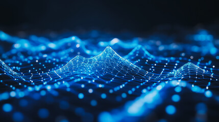 Abstract business connection of lines from nodes It is connected to endless nodes and represents the innovation of communication in the network.