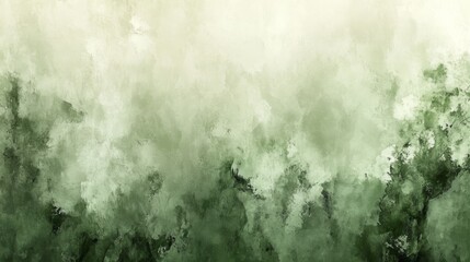 Leinwandbilder - Soft green tones merge together in an abstract representation of a misty landscape, evoking a sense of calm and serenity ideal for artistic inspiration.
