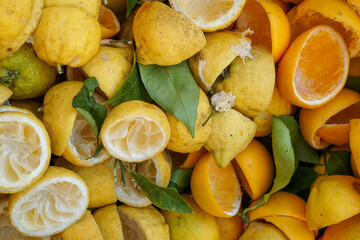 Peschici - 29/06/2021: lemon and orange peels