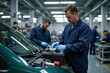 © alivealivea - Technicians Repairing Electric Vehicle Batteries in Workshop