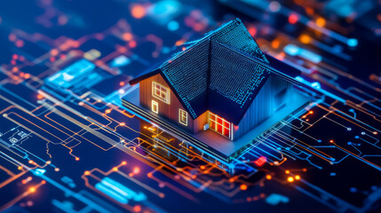 Wall Mural - smart homes use apps to control lights, appliances, and security systems. imagine managing your enti